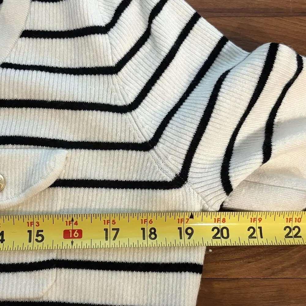 J Crew Sweater Cardigan Women XL Button Up Knit Sweater Tee Merlino Wool Black - Picture 5 of 8